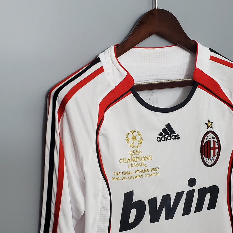 Camisa Manga Longa Milan Champions League 06/07 Adidas - Branco