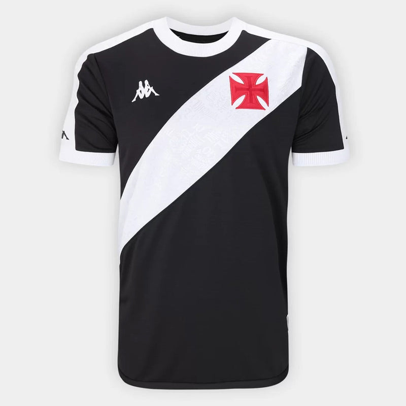 Camisa Vasco I 24/25 Jogador Kappa Masculina - Preto+Branco