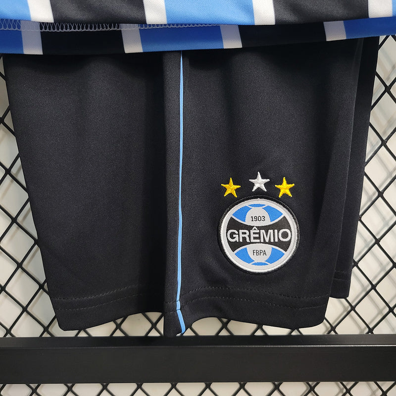 Kit Infantil Grêmio Home 23/24 - Azul/Preto