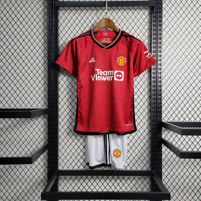 Kit Infantil Manchester United 23/24 - Vermelho