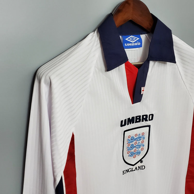 Camisa Manga Longa Seleção Inglaterra 1998 - Branco