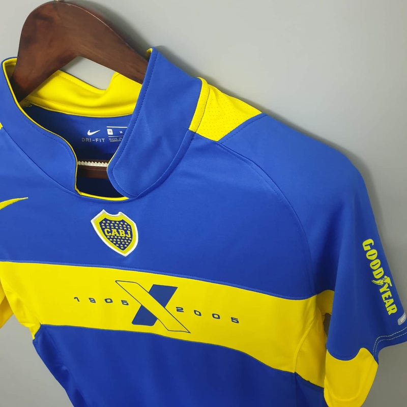 Camisa Boca Juniors Retrô 2005 Azul e Amarela - Nike